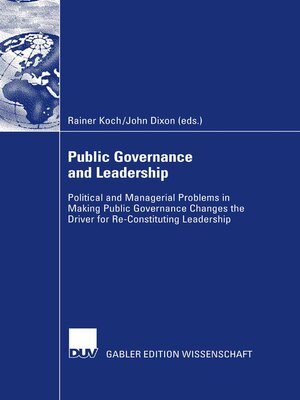 cover image of Public Governance and Leadership